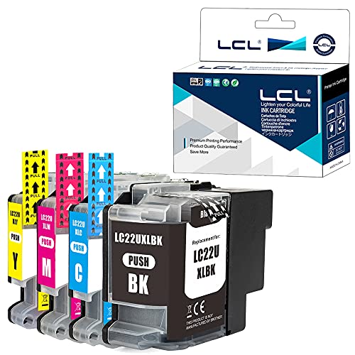 Pack cartouche LC22UBK LC22UC LC22UM LC22UY de remplacement longue durée Brother DCP-J785DW