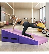 NiamVelo Incline Gymnastics Mat Folding Tumbling Mat Home Gym Mat 48''x24'' Non-slip PVC Surface ...