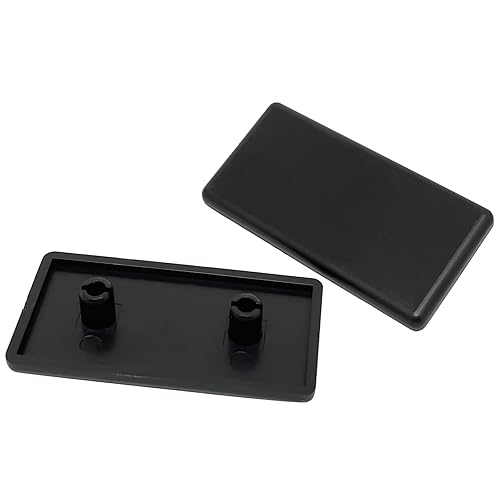 Miniatura 6 de Tapa de perfil de aluminio estándar europeo 2020, accesorios de perfil de aluminio con ranura en T de plástico negro (50 unidades)