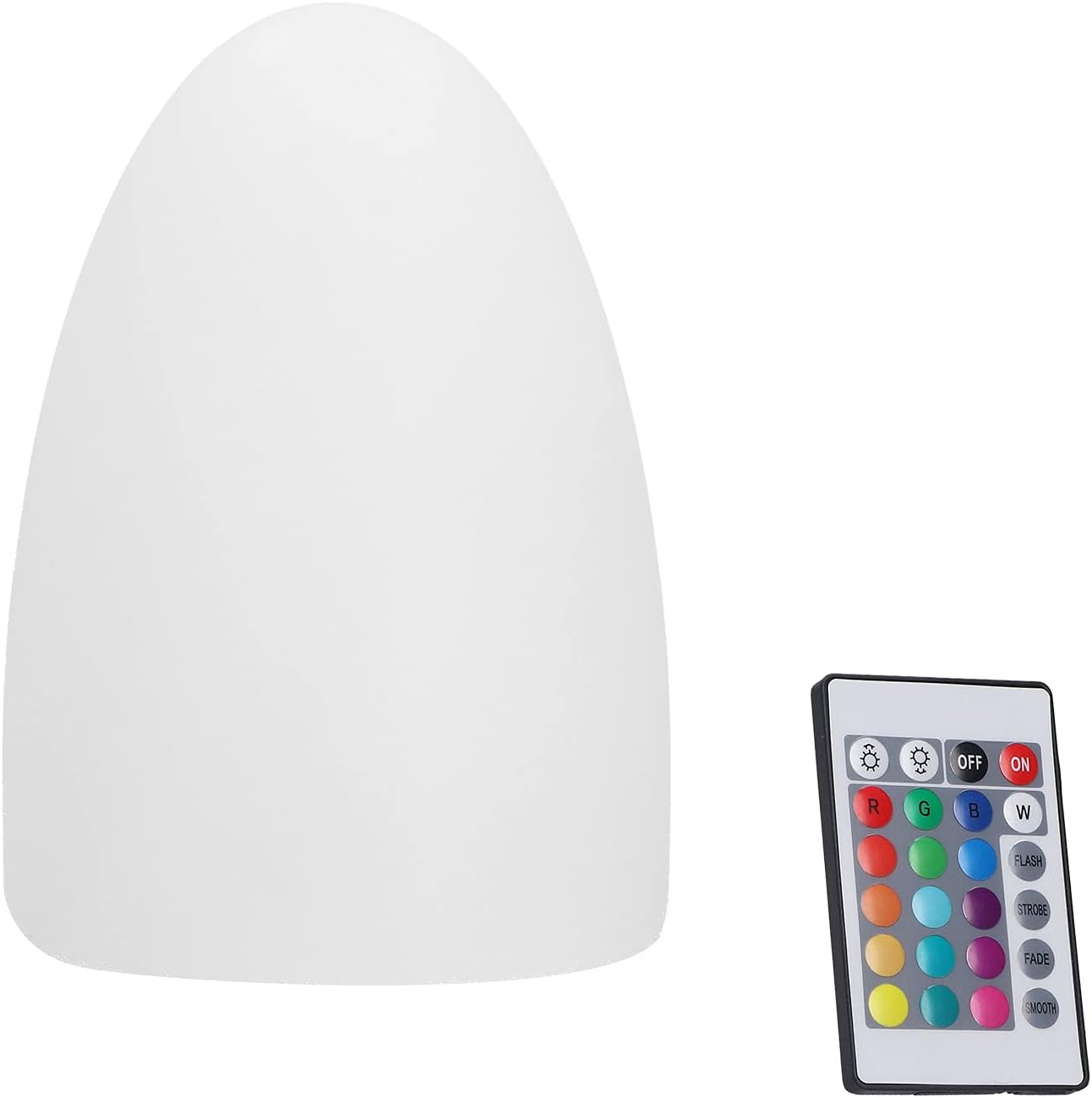 Yctze LED Night Light, Egg Shaped RGBW Remote Control Table Lamp, 16Color Adjustable Lamp for Indoor Home, Bedroom & Living Room Decor, 10x15cm