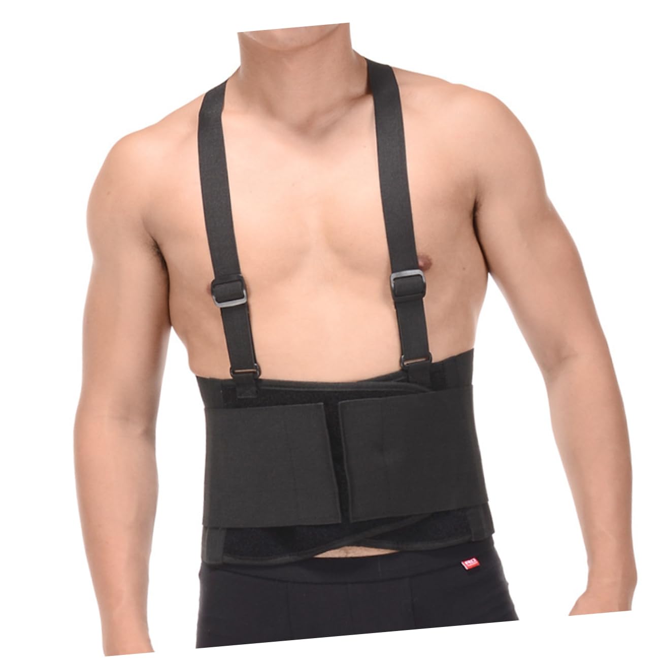 NOLITOY Breathable Adjustable Lumbar Brace for Back Support Lightweight Elastic Waist Support Strap for Fitness Mountaineering Unisex Black