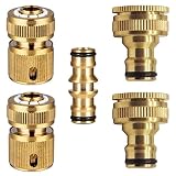 conector hembra para manguera de 1/2 Kit de embalaje: Adaptadores de llave 2 en 1 de 1/2" y 3/4" 2 piezas Accesorios de manguera de latón de 1/2" 2 piezas Accesorios de conector de dos vías 1 pieza.