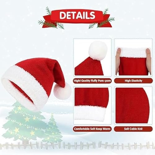 Chapéu de Papai Noel para bebês, unissex, para recém-nascidos, chapéu de Papai Noel, gorro de invern