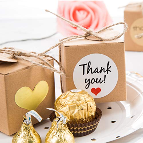 Kraft Gift Boxes 2X2X2 Inch With Tags And Rope For Candy Treat Gift Wrap Box Party Favor 50Pc By Mowo #TOP2