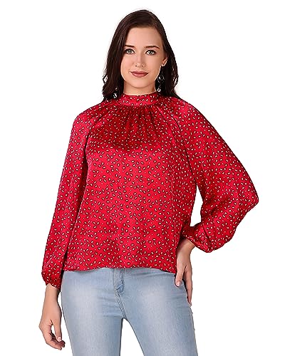Image of BoheeWohee Women's Full Sleeves Casual Satin Top