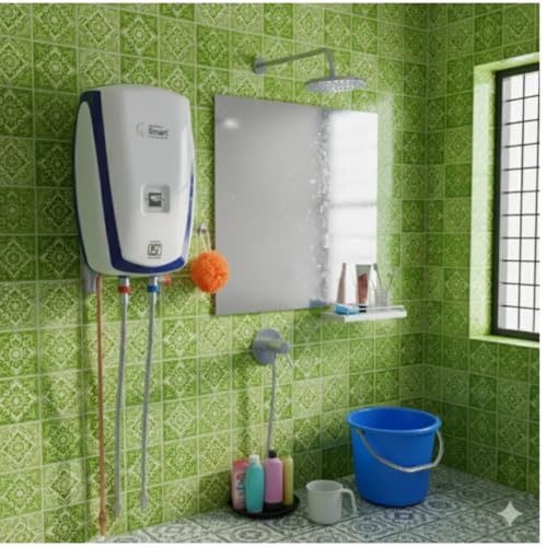 iDurable 'N' Smart 3 Litre Instant Water Geyser - 3000W Fast Heating, ISI Certified, Vertical Wall Mount for Kitchen & Bathroom Sink, 1-Year Warranty,...