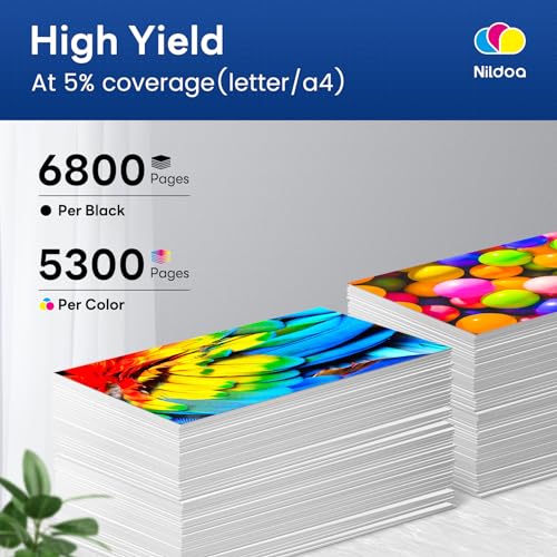 Image of 410X Toner Cartridges 4 Pack High Yield Replacement for HP 410X Black Cyan Magenta Yellow Color Pro MFP M477fnw M477fdw M452dn M452dw Printer | CF410X CF411X CF412X CF413X
