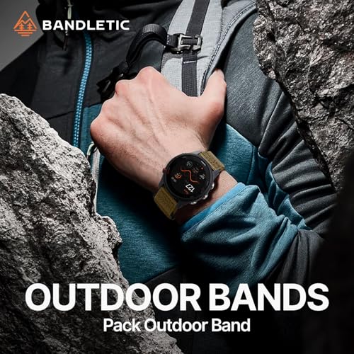 Image of Bandletic Compatible with Samsung Galaxy Watch 4 Band, 20mm Quick Release Rugged Soft Sport Nylon Strap Designed for Amazift Active 2 Galaxy Watch 7 /6 /5 /FE 40mm /Forerunner 165 /245 /APEX 2 /PACE 2