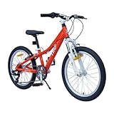 TRU Kinderfahrrad 20 Zoll - Fahrrad Kinder - für Jungen von 5-8 Jahren - Mit Aluminiumrahmen - Rot