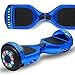 Longtime 6.5" Chrome Metallic Hoverboard Self Balancing Scooter with Speaker LED Lights Flashing Wheels (Metallic Blue)