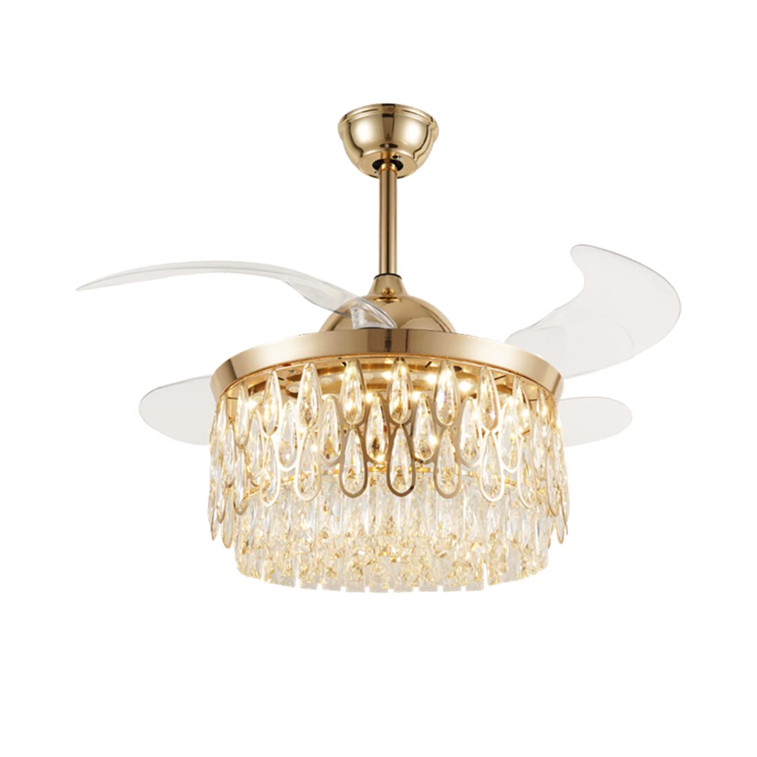 Epicasa Crystal Chandelier Ceiling Fan 