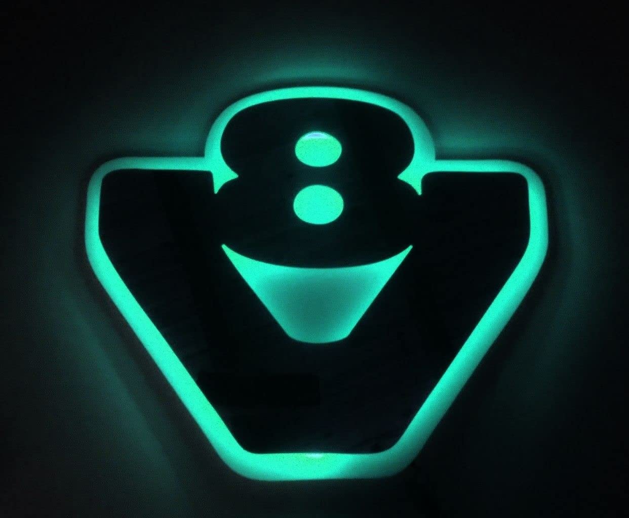 Signo de espejo V8 interior de cabina LED RGB para todos los camiones y camioneros SCANIA (540 x 460 mm)
