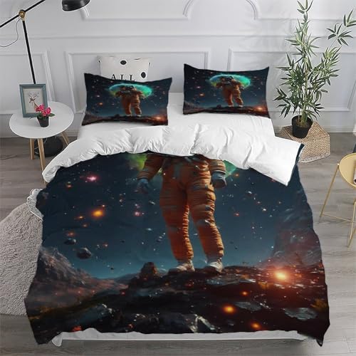 Parure de lit planete housse de couette microfibre imprimé espace - 6