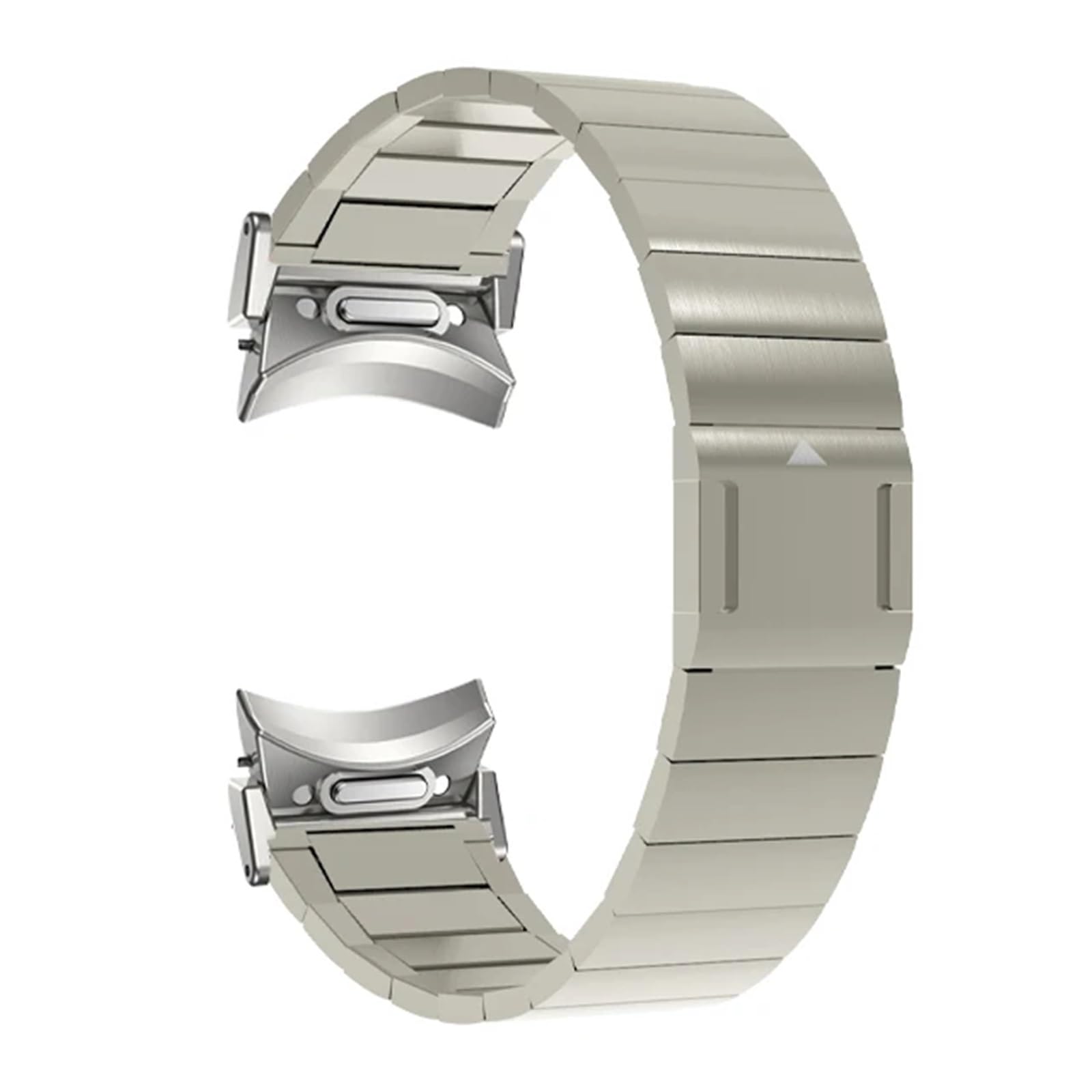 Bracelet magnétique sans espaces, Compatible avec Galaxy Watch 6/5/4 44mm 40mm 5 Pro 45mm 6 Classic 47mm 43mm, Bracelet à extrémité incurvée en métal(Titanium 2,M)