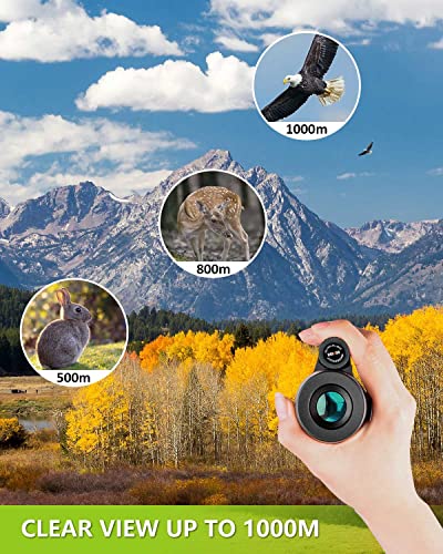 80X100 High Power Monocular Telescope With Bak4 Prism, Waterproof,Anti-Fog And Non-Slip,Ideal Gift For Men Dad Husband Boyfriend,Suitable For Bird Watching Traveling Hiking Concerts… #TOP5