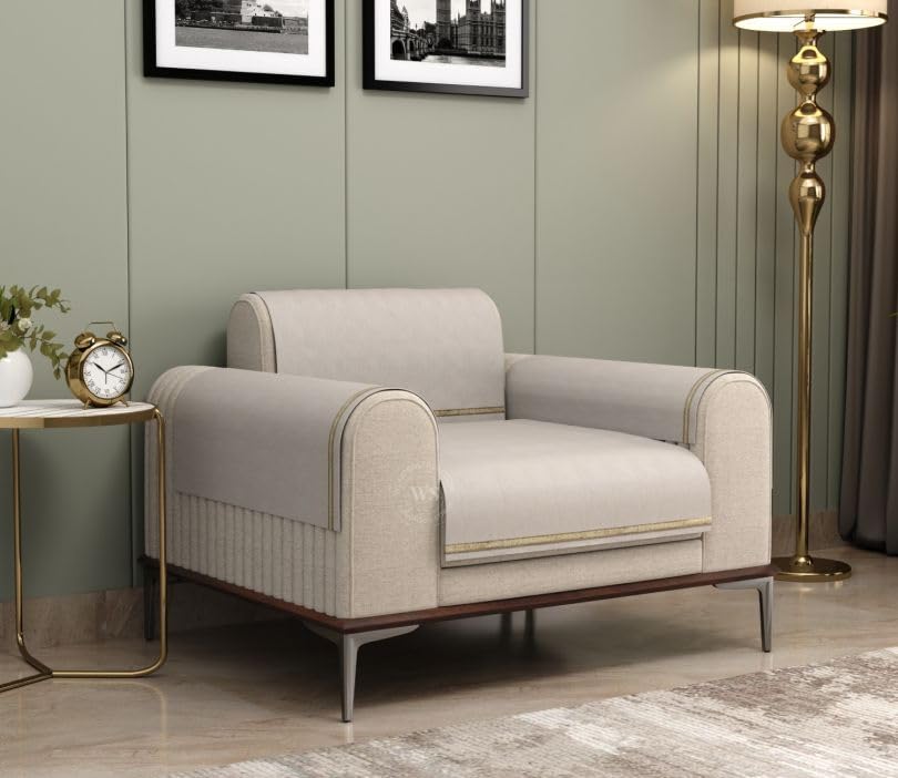 EARTHY THREADS Princeton 1 Seater Premium Sofa Cover - Set of 4, Sofa Slipcover with Cushion Cover, Durable and Washable (Cashew White) (B0DG93D12X) Amazon Price History, Amazon Price Tracker
