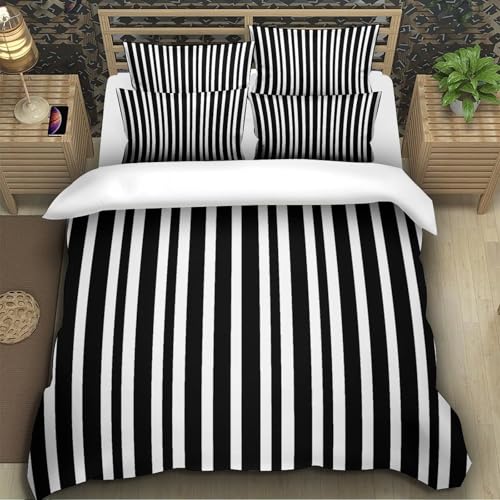 Linge de lit microfibre de qualité supérieure avec imprimé 3D au style minimaliste - 5