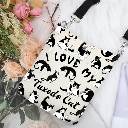G2TUP Cat Lover Gift I Love My Tuxedo Cat Crossbody Bag Tuxedo Cat Lover Travel Bag Tuxedo Cat Owner Gift Tuxedo Cat merch2