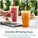 GUSTO [24 oz. - 100 Count Clear Cups with Flat Lids & Straws - Disposable Clear Drinking Cups for Iced Coffee, Cold Drinks, Milkshakes, and Smoothies - Formerly Comfy Package