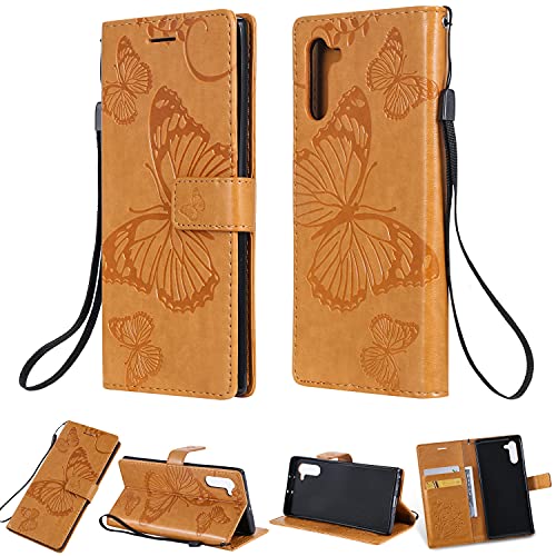 nancencencen - Carcasa para Samsung Galaxy Note 10 y Note 10 5G, diseño de mariposas, color amarillo
