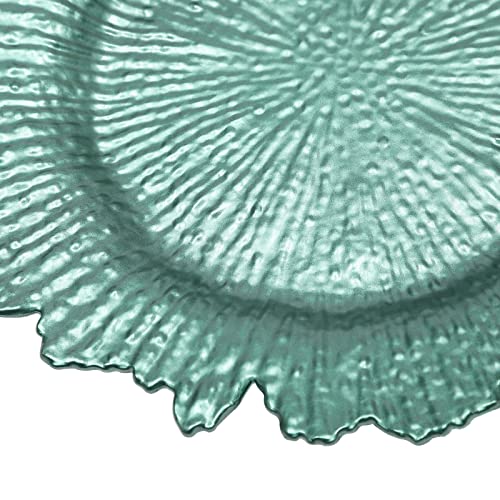 24 Platos de Carga Redondos 12.6in Plástico Verde miniatura 7