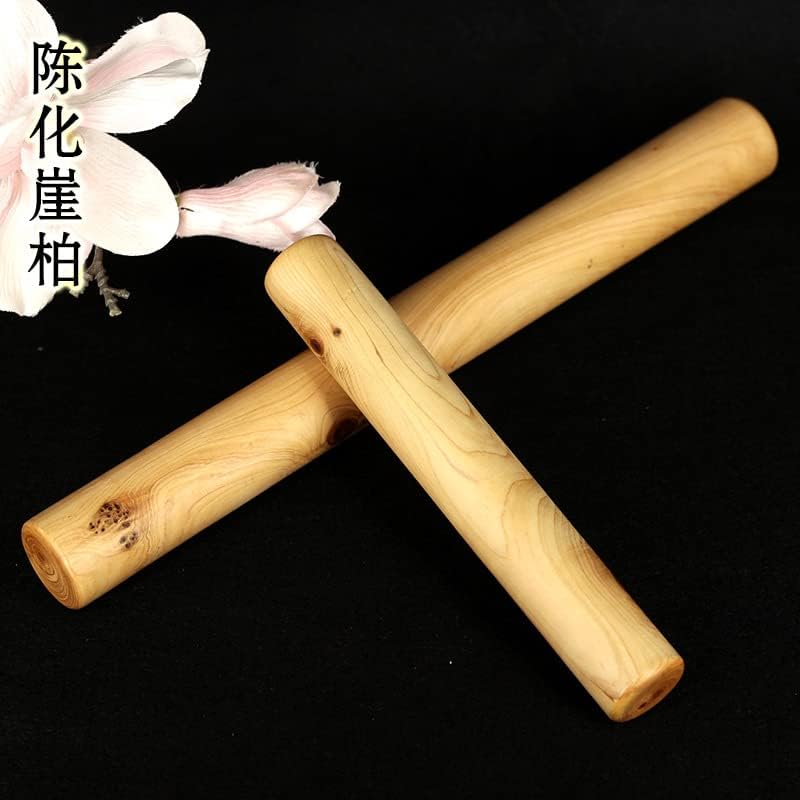 太行崖柏带疤擀面杖无漆擀面杖木质滚轴擀面皮压面棍工艺(（小） 约长21*宽3.2CM)
