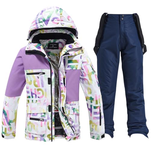 Vhersily 2025 Conjunto De Chaqueta De Esquí Y Pantalones Para Hombre Y Mujer, Cálido, Nieve, Impermeable, A Prueba De Viento Traje De Esquí Transpirable Para Entrenamiento Gimnasio, Para Otoño e