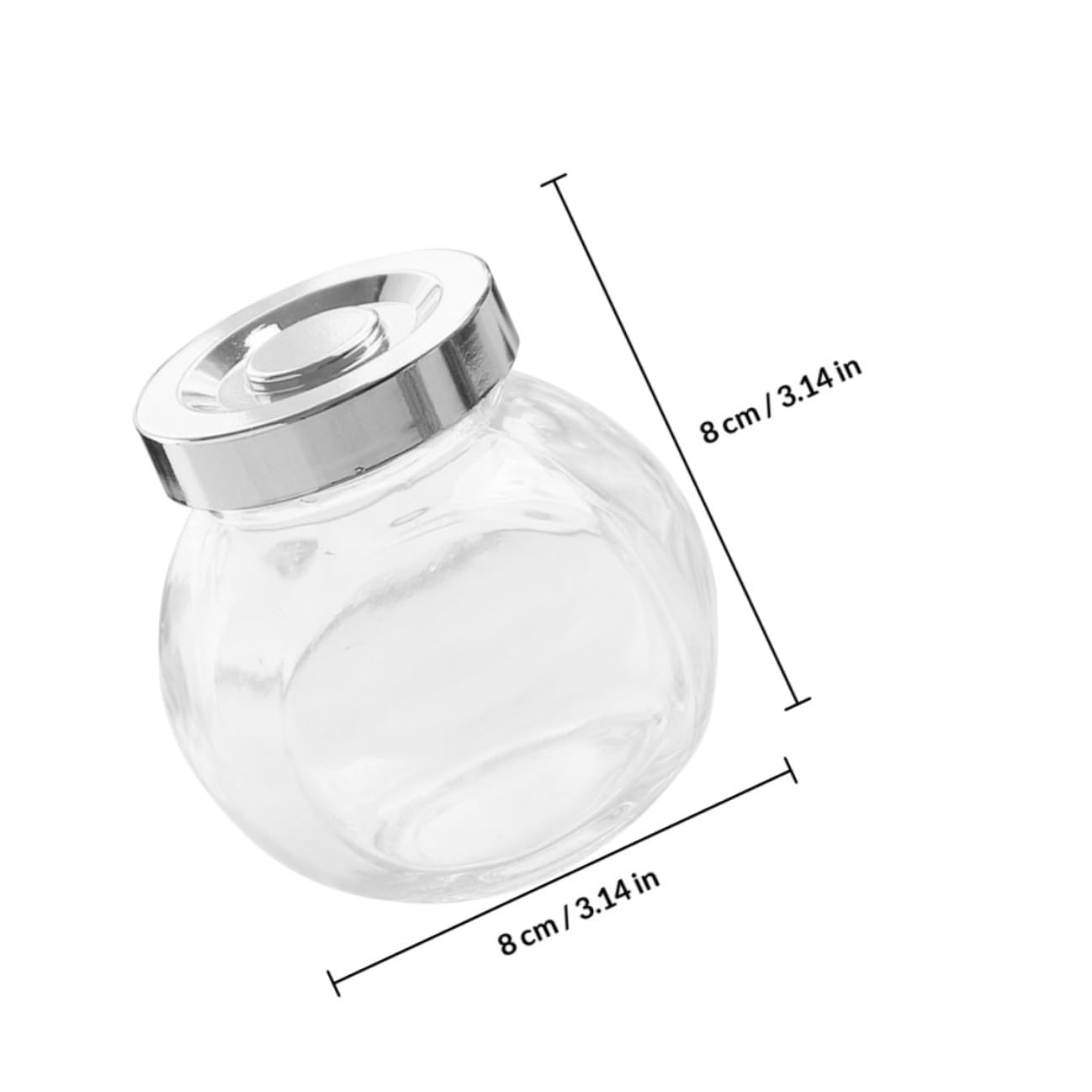 Botes Sellados de Cristal Transparentes, 8 Piezas para Alimentos