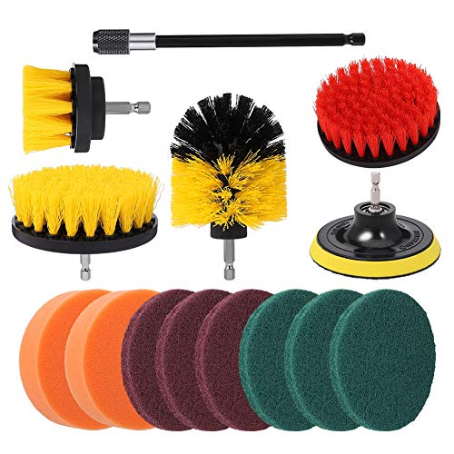 14pcs Drill Brush Electric Cleaning Brush Power Scrubbing Brush Drill Bohrmaschine Bürstenaufsatz Bohrbürsten Power Scrubbing Auto