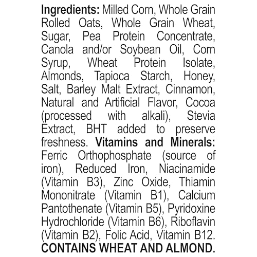 Image of Honey Bunches of Oats Honey & Almond Protein Cereal, Breakfast or Snack, Family Size, 15 oz (Pack of 2)