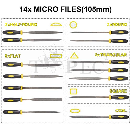Topec-18Pcs-File-Set-Round-and-Flat-File-Kits-are-Made-of-High-Carbon-Steel-Ideal-Wooden-Hand-Tool-for-Woodwork-Metal-Model-Hobby-Applications Topec-18Pcs-File-Set-Round-and-Flat-File-Kits-are-Made-of-High-Carbon-Steel-Ideal-Wooden-Hand-Tool-for-Woodwork-Metal-Model-Hobby-Applications