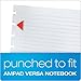 Ampad Letter-sized, Wide-ruled Refill Sheets for Ampad Versa Crossover Notebook, White, 40 Sheets (25-617)