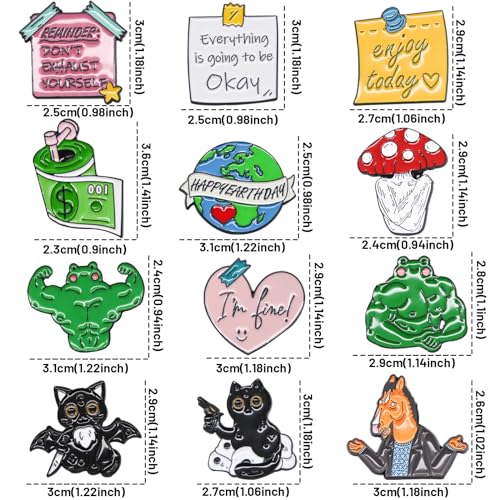 Image of Enamel Pins Bulk Set Mixed Cute Enamel Brooch Lapel Pin Clothes Backpack for Girl Women Adult Festival Decoration