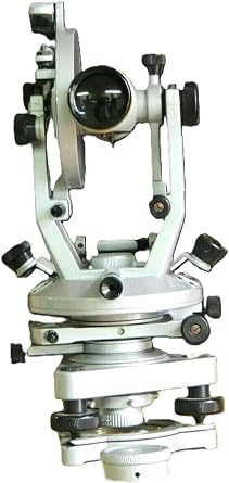 Vernier Transit Theodolite Manual Survey Instrument Silver