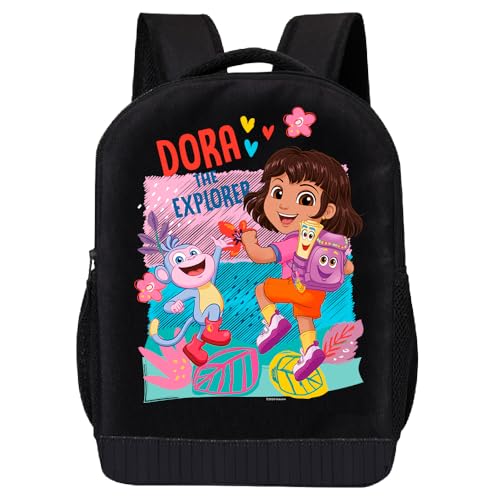 Fast Forward Mochila infantil Dora a Exploradora | Mochila Dora a Exploradora com estampa colorida de aventura | Bolsa de viagem infantil, mochila leve para escola | Idades a partir de 3 anos