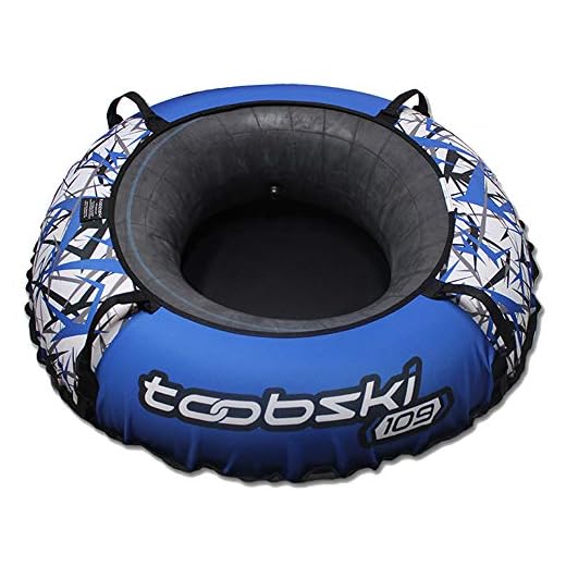 Toobski 109 Spider Snow Tube with 48” Cover and Safety Valve - Heavy-Duty Sledding Tube - for Kids and Adults Connectable with Included Carabiner and Includes 6-ft Tow Strap