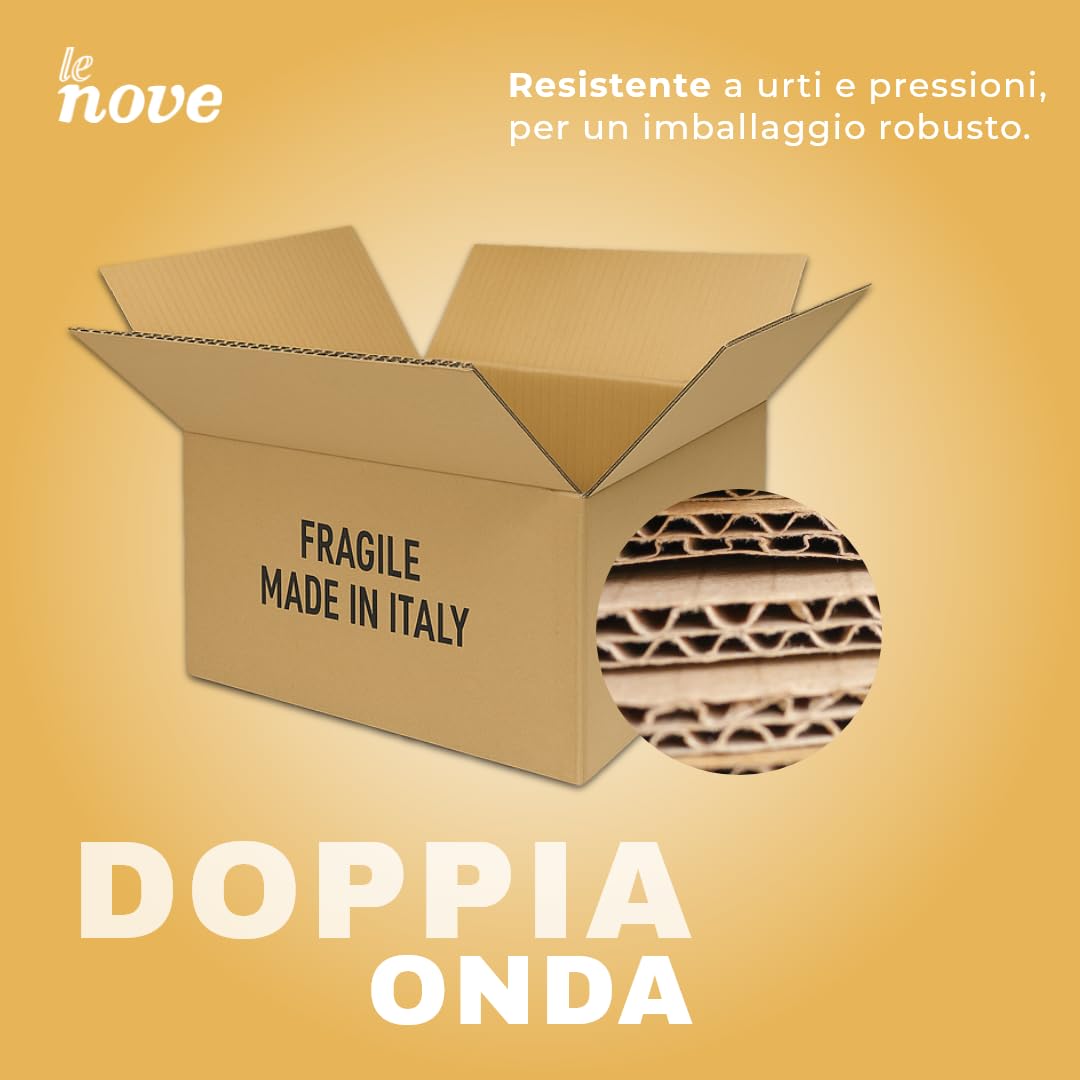 Scatole Cartone Trasloco 30x30x30cm - Set Da 5 Scatoloni Ondulati Resistenti, Made In Italy