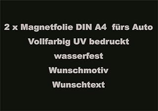 2x Firmen Werbung Magnet Schild Auto Aufkleber Wunschmotiv Text Ablösbar magnet