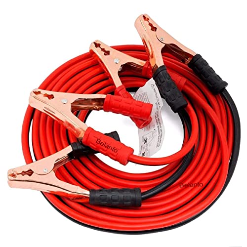 Belanto Car Heavy Duty Auto Jumper Cable Battery Booster Wire Clamp with Alligator Wire (7ft, 500 AMP) Emergency Car Battery Charging Booster Cables for car Truck Battery Chargers to Start forEngine