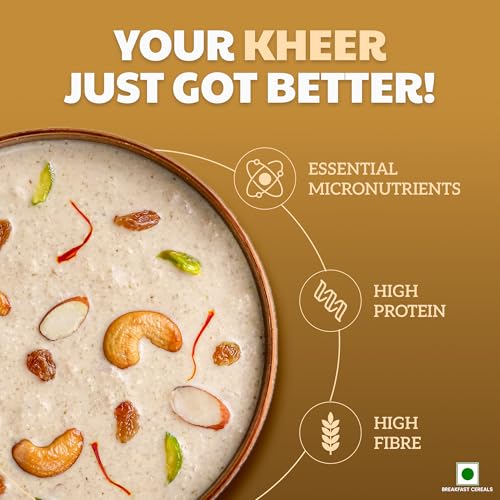 Image of Right Shift Millet Oats Kheer Mix, 240g | With Dry Fruits and Seeds | Goodness of protein and fibre | No Refined Sugar | No Preservatives | Clinically Proven Ingredients for Gut Health