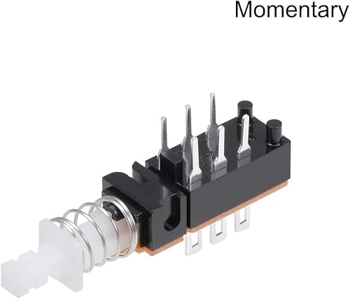 Miniatura 2 de uxcell Interruptor de botón momentáneo DPDT 2 Polo 6 Pin 1 Posición 5pcs
