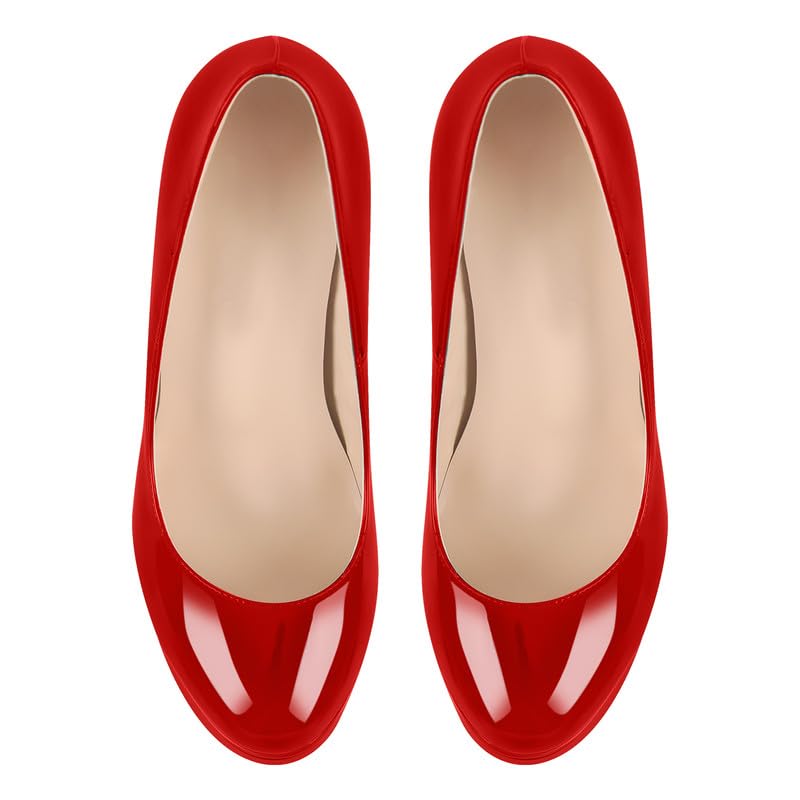MissHeel Mujer Plataforma Tacones altos con tacón de aguja lacado