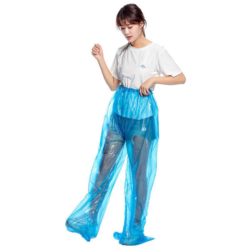 10PC Adult Disposable Rain Pants Unisex Waterproof Outdoor Activities Water Sports Camping Riding Traveling Emergency-image-35