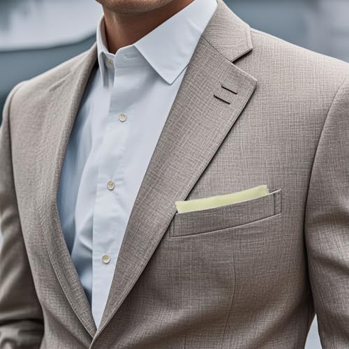Image of Men's Pocket Square, Solid Color Boys Handkerchiefs for Men Wedding Party