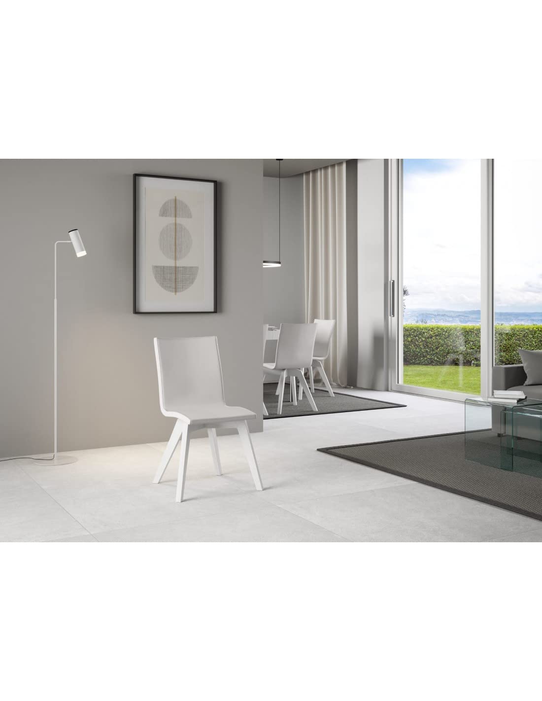 Chaise Trudy Itamoby structure blanche haut de gamme pour intérieur raffiné