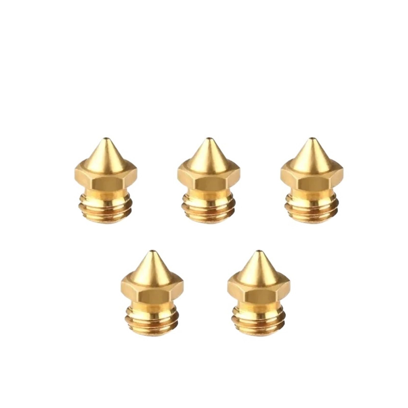 Messing-Extruderdüse, kompatibel mit Creality, CR-X Hotend | 0,4/0,6/0,8mm Düse für 3D-Drucker-Hotenddruck und Extruder-Ersatz(5pcs,0.4mm)
