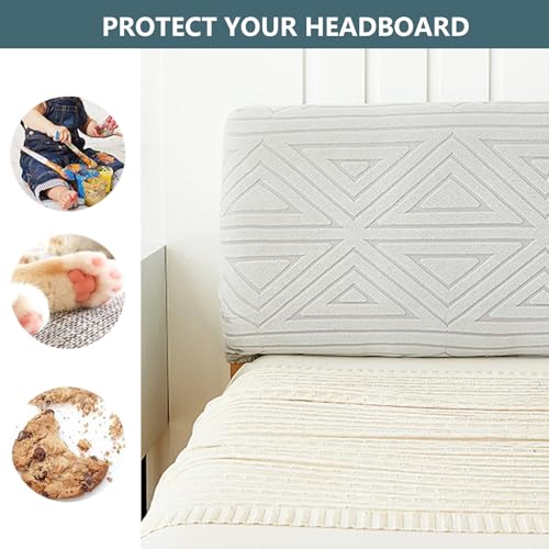 Funda para cabecero de cama jacquard naranja de 180 cm OBASDFD 6