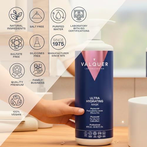 Masque ultra-hydratant Valquer Profesional Ice soin cheveux abîmés pot de 1000 ml