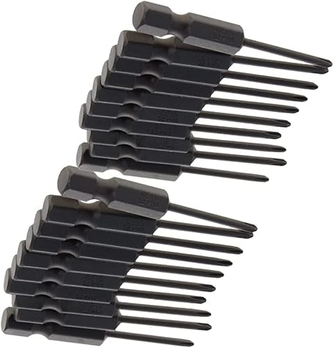 Auniwaig Juego de 20 brocas Phillips, 0.079 in PH0 Phillips Cross, vástago hexagonal de 14 pulgadas, 1.969 in de longitud de acero S2 con magnético