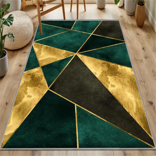 Tapis géométrique moderne à poils courts : sol protégé et nettoyage rapide - 2
